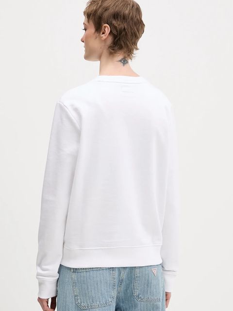 Guess Jeans bluza bawełniana damska kolor biały z aplikacją W6RQ30 K68I4