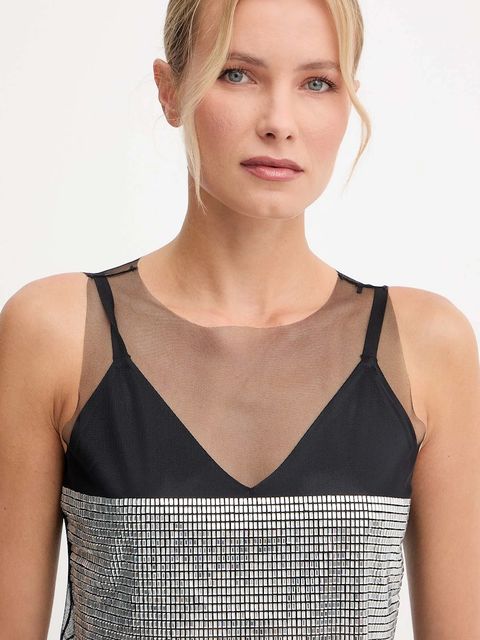 Patrizia Pepe bluzka damska kolor czarny z aplikacją 2M4503 J338