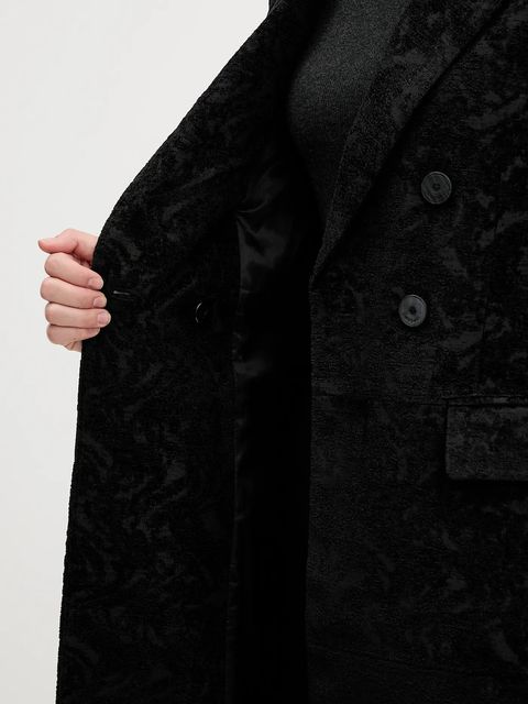 Desigual płaszcz PATCH BLACK kolor czarny 25WWEW16