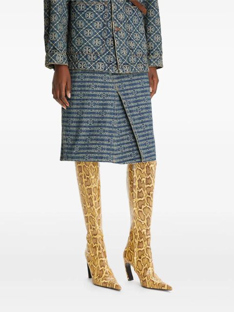 Tory Burch Deconstructed denim skirt - Blue