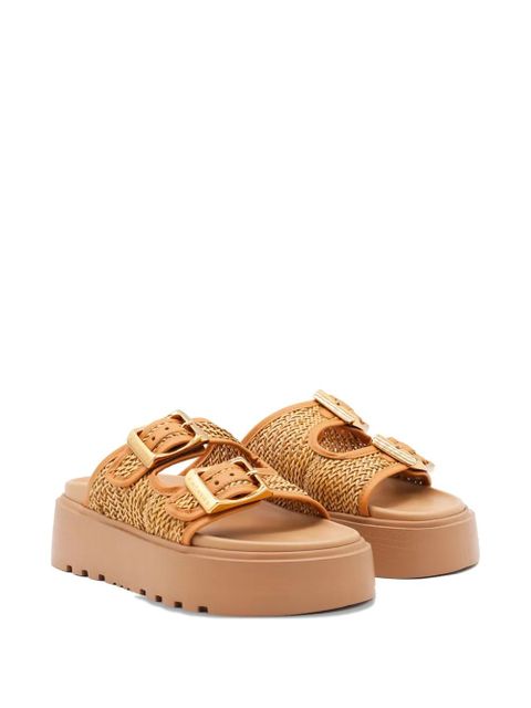 Casadei Birky Ale woven platform sandals - Brown