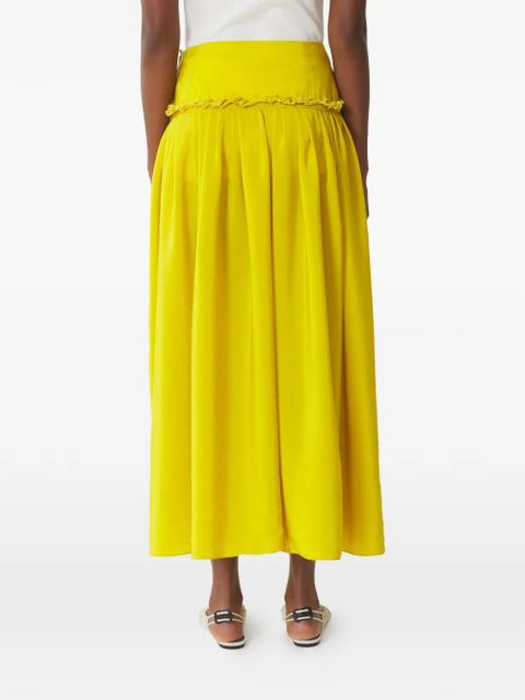 Lanvin ruffled button midi skirt - Yellow