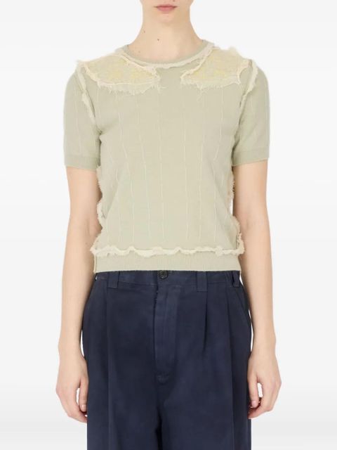 Maison Margiela frayed-edge top - Neutrals