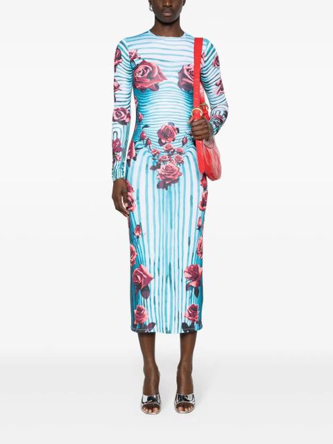 Jean Paul Gaultier Flower Body Morphing midi dress - Blue - zdjęcie produktu nr 2