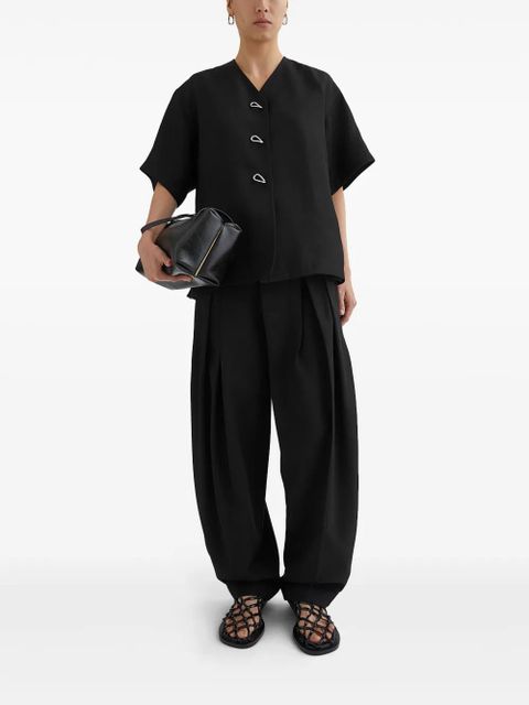 Jil Sander short-sleeved shirt - Black