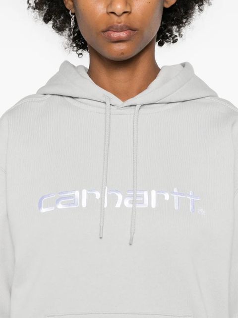 Carhartt WIP W' Hooded logo-embroidered hoodie - Grey