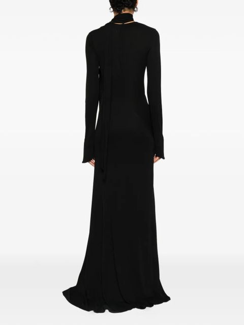 The Attico tie-detail maxi dress - Black