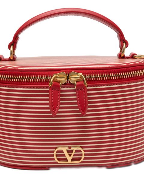 Valentino Garavani striped logo vanity bag - Red