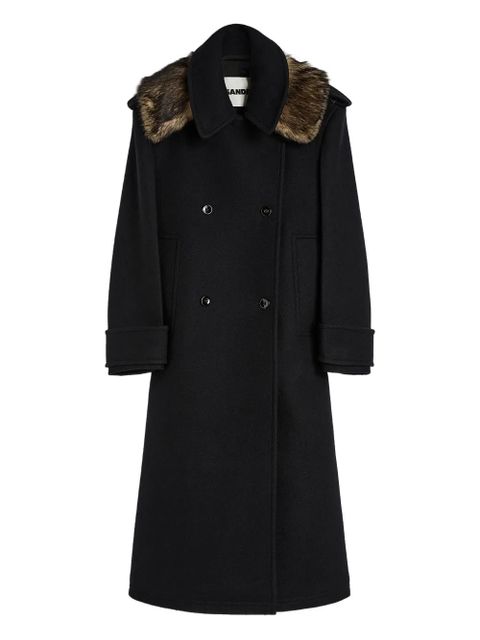 Jil Sander double-breasted wool coat - Black - zdjęcie produktu nr 1