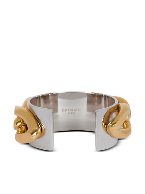Balmain chain-embellished cuff bracelet - Silver - zdjęcie produktu nr 2