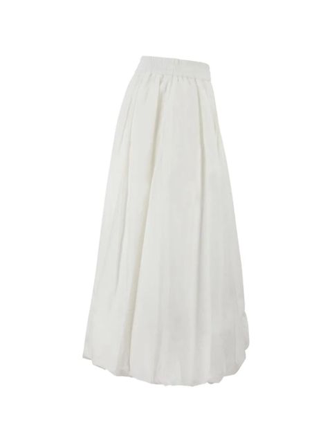 Weekend Max Mara elasticated-waist flared skirt - White