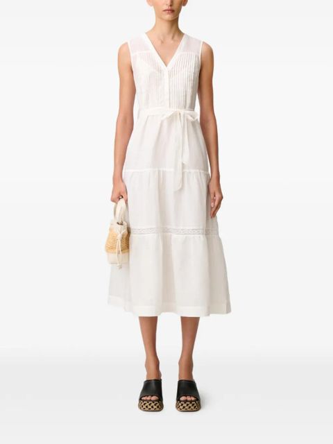Claudie Pierlot lace-trim belted dress - White - zdjęcie produktu nr 2