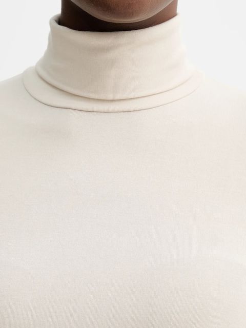 Marc O'Polo longsleeve kolor beżowy z golfem 509215752177