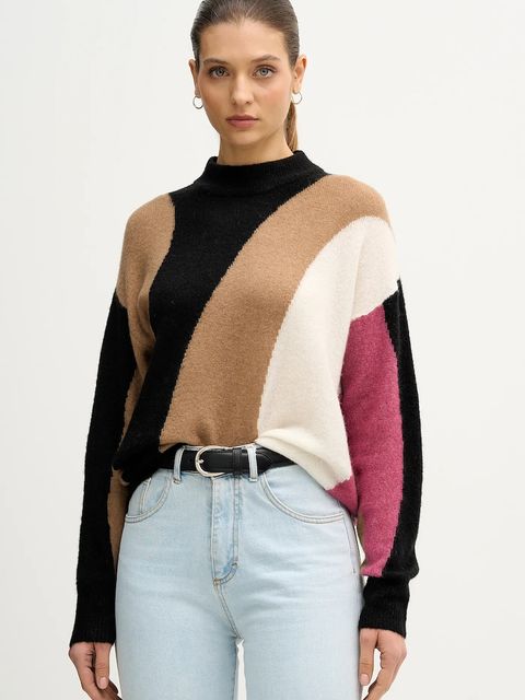 United Colors of Benetton sweter z dodatkiem wełny damski kolor czarny lekki 11CZE10ER - zdjęcie produktu nr 1