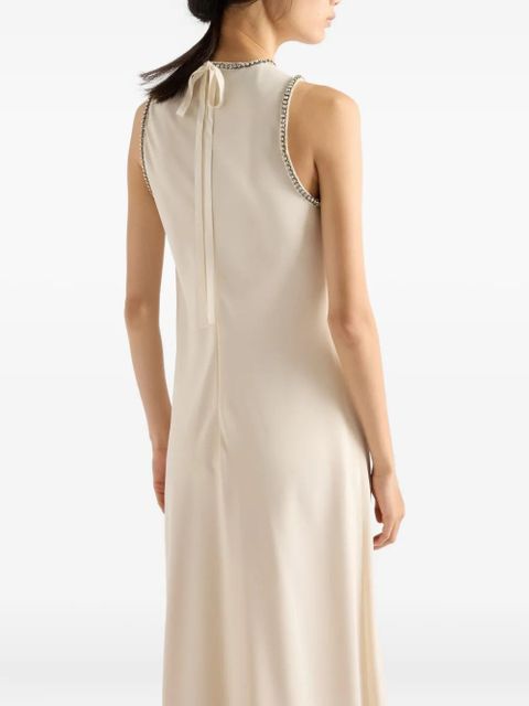 Prada Sablé crew-neck midi dress - Neutrals