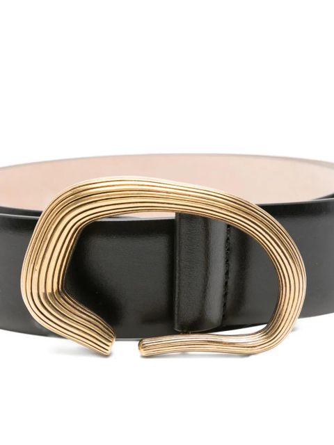 KHAITE Santa Fe churro gold-buckle belt - Black