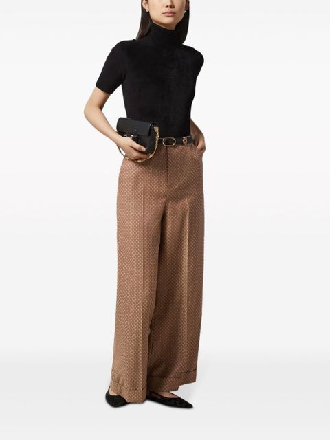 Gucci Square G-jaquard wide-leg trousers - Neutrals