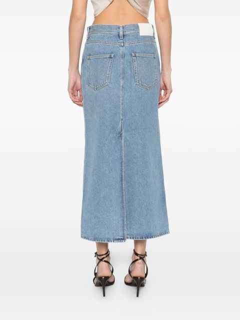 LouLou de Saison front-slit denim skirt - Blue