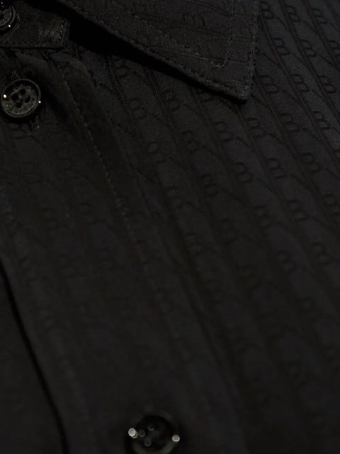 Victoria Beckham monogram-pattern button-down shirt - Black