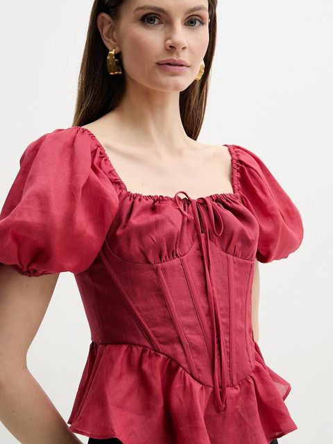 Bardot bluzka ESRA damska kolor czerwony gładka 59889TB