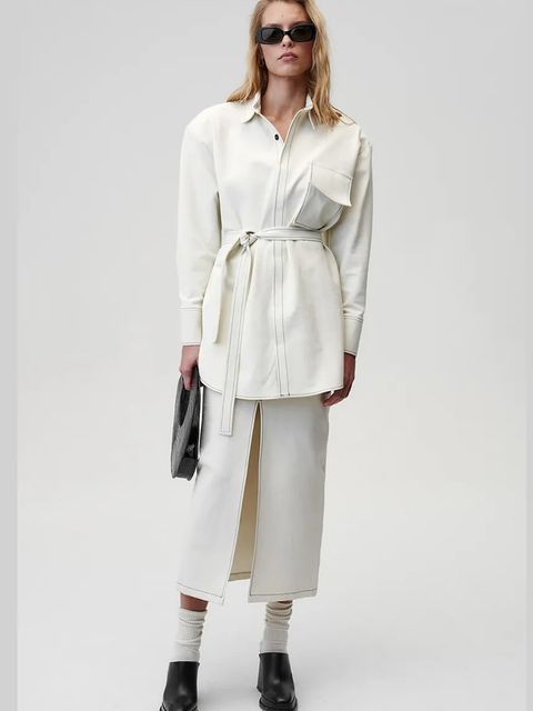 Undress Code spódnica Soft Gaze Skirt kolor beżowy maxi prosta 759