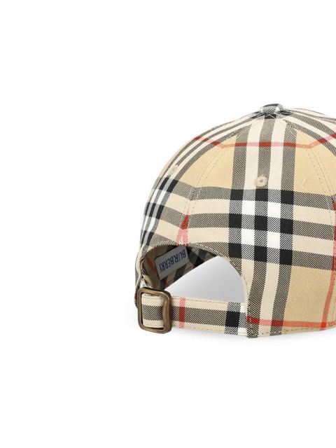 Burberry check cap - Neutrals