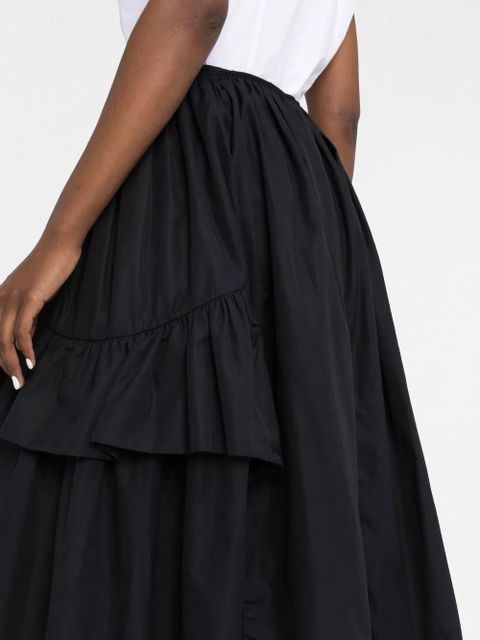 Cecilie Bahnsen ruffled cotton midi skirt - Black