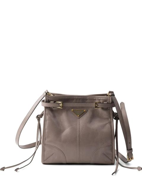 Prada Bonnie leather mini shoulder bag - Grey - zdjęcie produktu nr 1