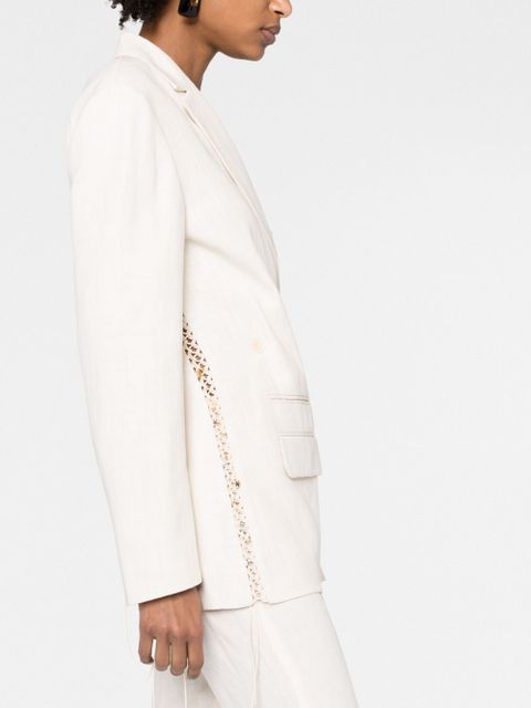 Jacquemus La Veste Tibau Brodée blazer - Neutrals