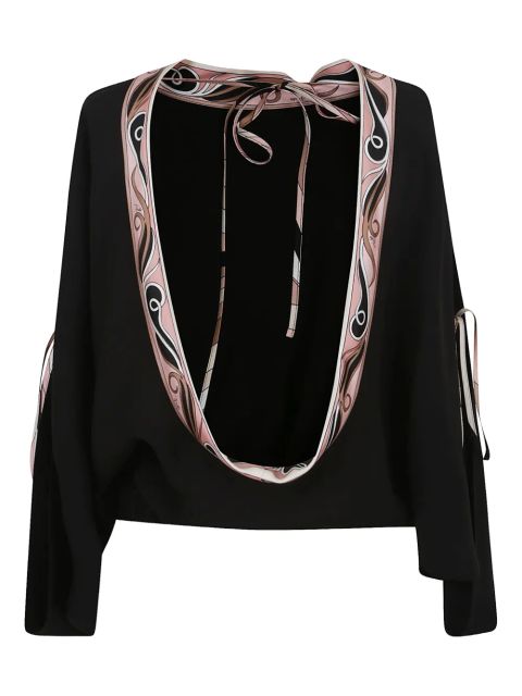 PUCCI open-back blouse - Black
