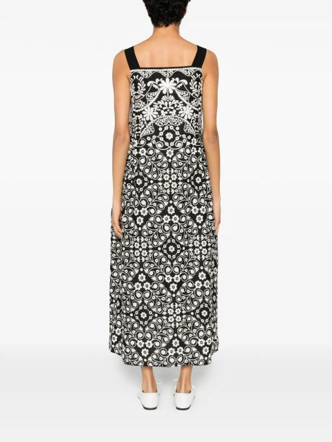 Weekend Max Mara floral-print sleeveless midi dress - Black