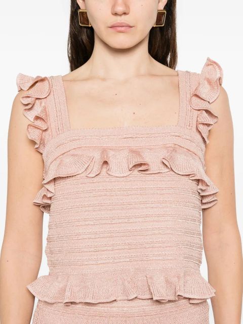ZIMMERMANN ruffled top - Pink