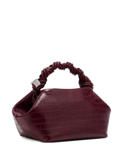 GANNI Bou twisted-handle tote bag - Red