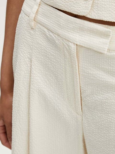 By Malene Birger spodnie CYMBARIA damskie kolor beżowy proste high waist Q72527001