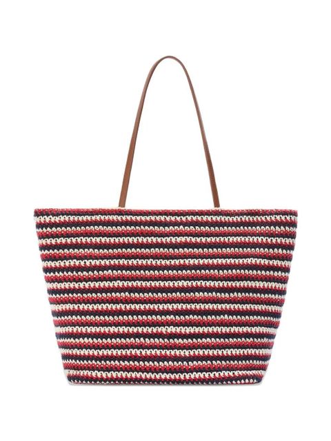 MC2 Saint Barth striped crochet tote bag - Red - zdjęcie produktu nr 2