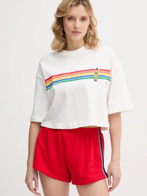 United Colors of Benetton t-shirt bawełniany x Stranger Things damski kolor biały 3BL0D10BC - zdjęcie produktu nr 1