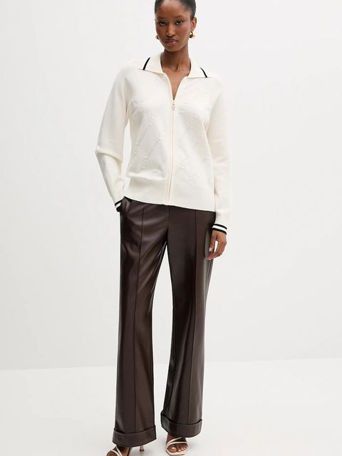 Liu Jo kardigan damski kolor beżowy lekki TF5032.MS63L