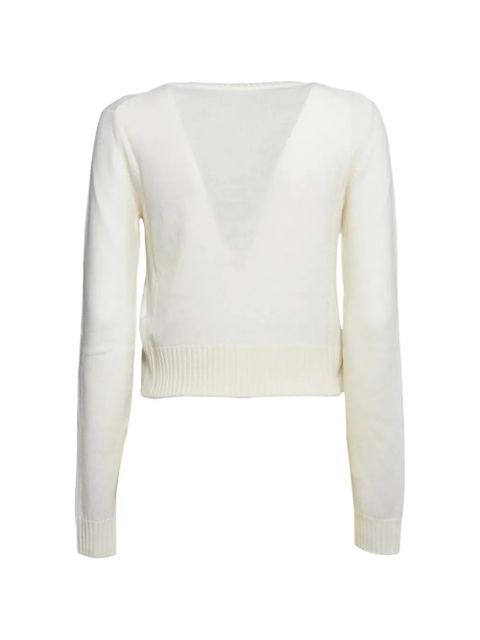 Jil Sander crew-neck long-sleeved sweater - White - zdjęcie produktu nr 2
