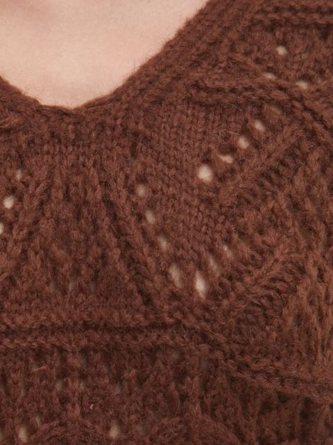 Answear.LAB sweter z wełną kolor brązowy