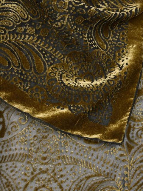 ETRO velvet-effect paisley shawl - Green - zdjęcie produktu nr 2