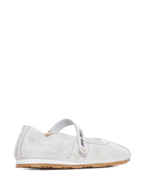 Miu Miu strap ballet flats - Neutrals
