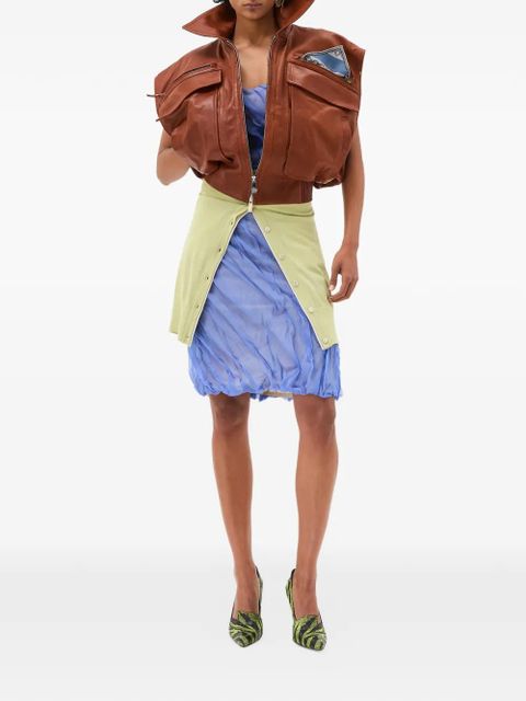 Versace pleated mini dress - Blue