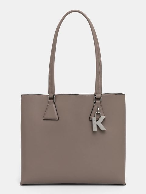 Karl Lagerfeld torebka skórzana kolor szary A1W30410 - zdjęcie produktu nr 1