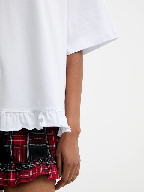 Answear.LAB piżama damska kolor czerwony bawełniana