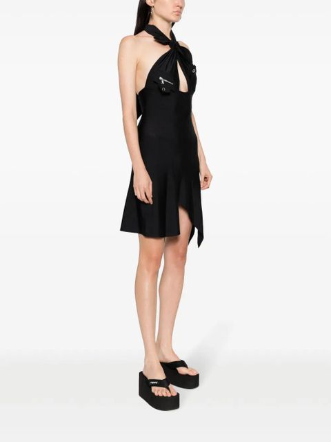 Coperni Racing halterneck minidress - Black