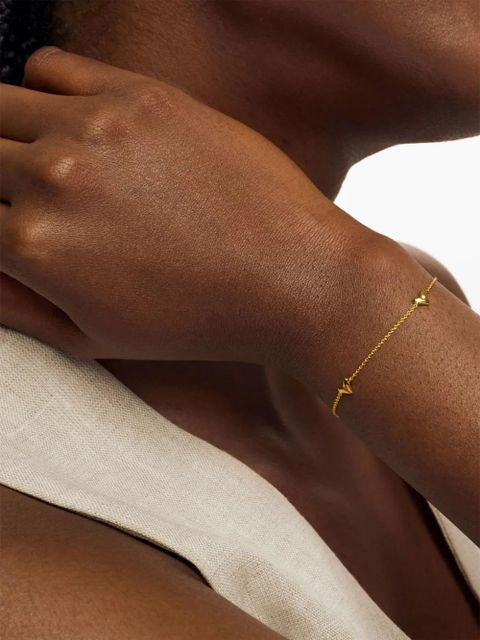 Monica Vinader heart chain bracelet - Gold