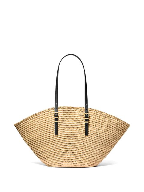 Michael Kors Isa woven straw tote bag - Neutrals - zdjęcie produktu nr 1
