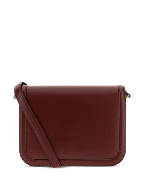 Valentino Garavani V-logo Signature leather shoulder bag - Red