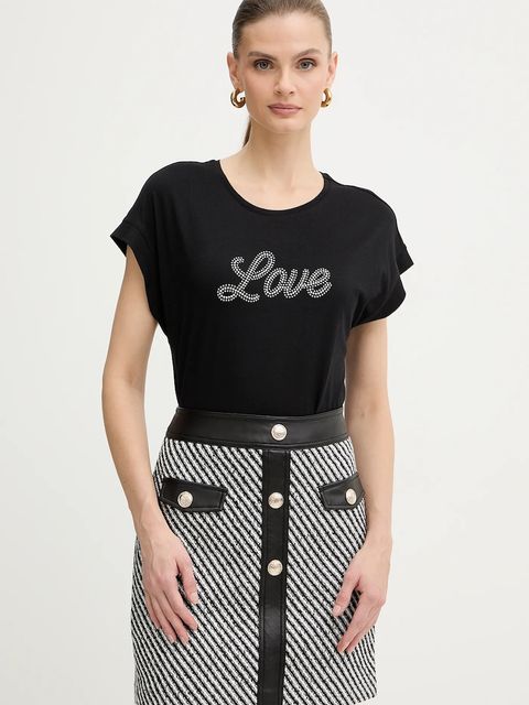 Morgan t-shirt damski kolor czarny DTOWN - zdjęcie produktu nr 1