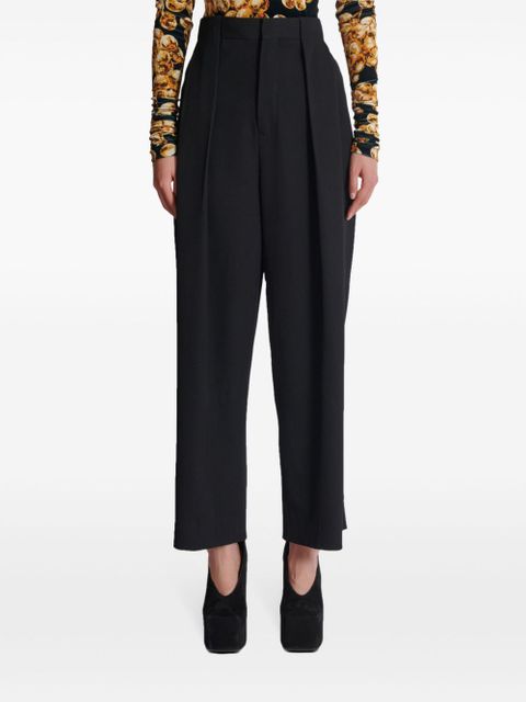 Balmain pleated grain de poudre trousers - Black